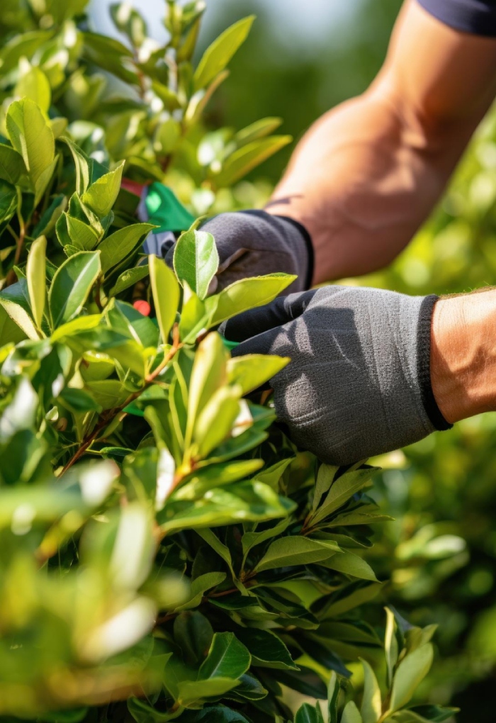 Taille professionnelle de haie