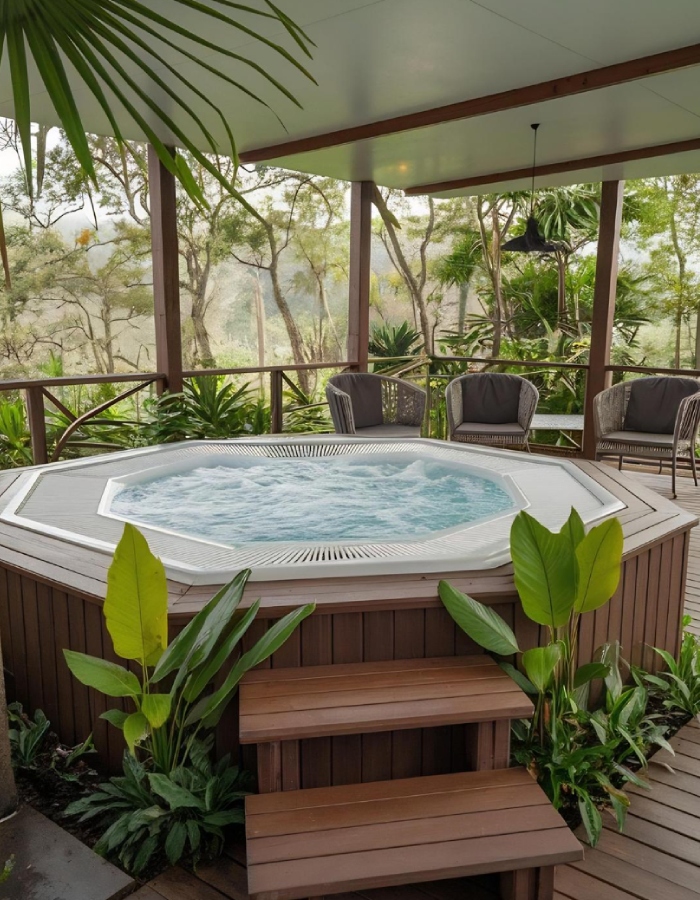 spa extérieur terrasse